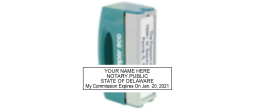 delaware-notary-small-pocket-stamp-1-2-inch-x-2-inch-xstamper-pre-inked