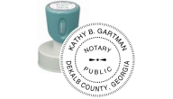 n53-GEorgia-notary-round-circular-pre-inked-stamp-short-handle-1-9-16-inch-xstamper