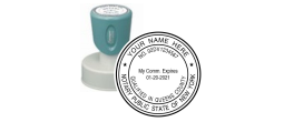 n53-new-york-notary-round-circular-pre-inked-stamp-short-handle-1-9-16-inch-xstamper