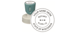 n53-wisconsin-notary-round-circular-pre-inked-stamp-short-handle-1-9-16-inch-xstamper