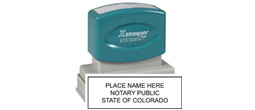 N11-CO - N11
Colorado Notary
Xstamper Pre-Inked Stamp
11/16" x 1-15/16"